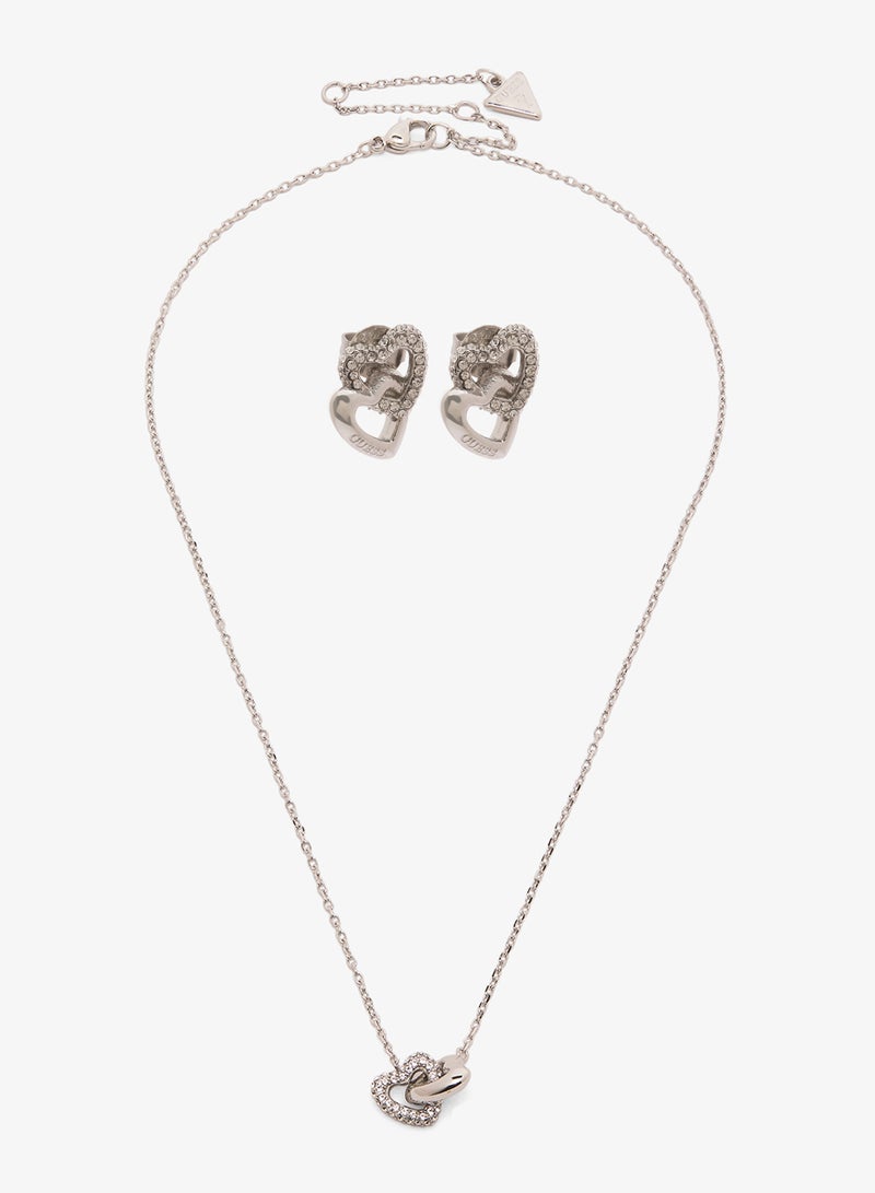 جس قلادة وأقراط على شكل قلب - Image 1